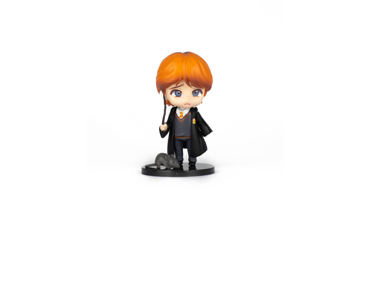 SET DE 6 FIGURAS DE HARRY POTTER: Harry, Hermione, Ron, volando con sus escobas