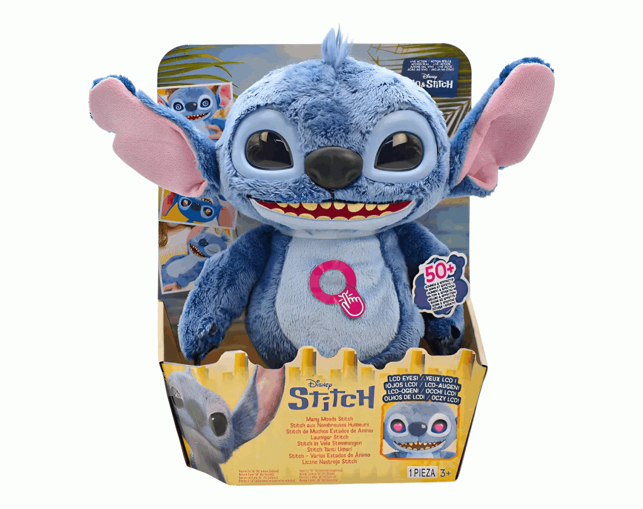 Disney Stitch Peluche Estados De Animo Ojos Lcd 