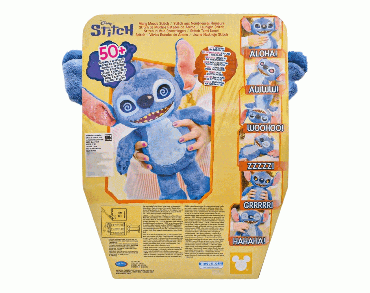 Disney Stitch Peluche Estados De Animo Ojos Lcd 